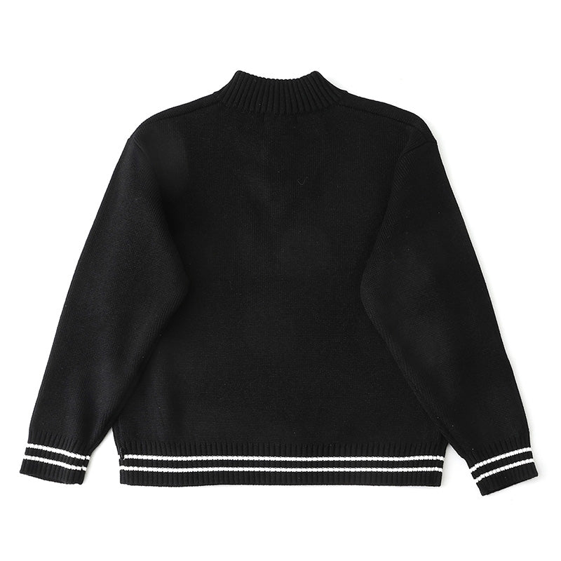Supreme Script Stripe Half Zip Sweater