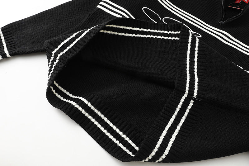 Supreme Script Stripe Half Zip Sweater