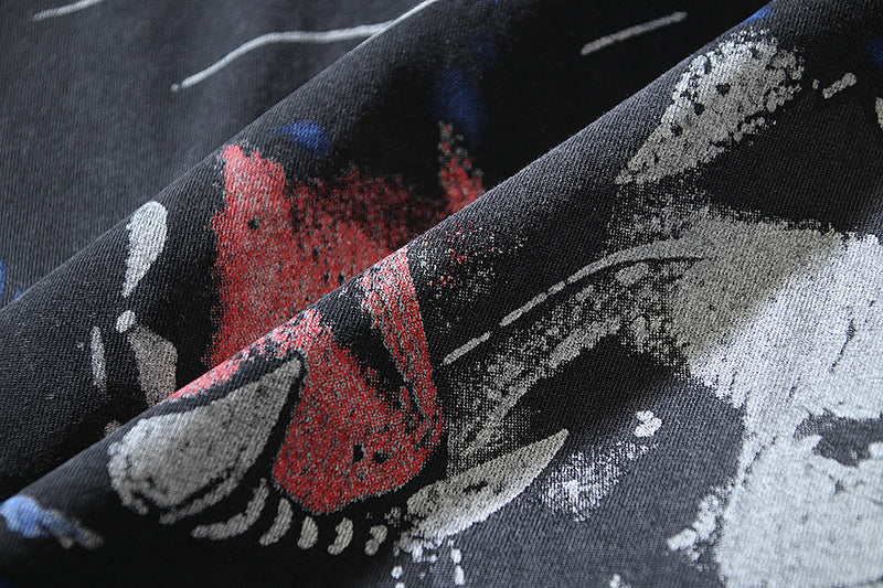 Letter Cheetah Pattern T-shirt
