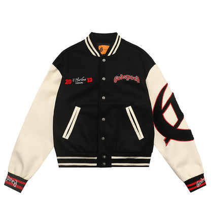 Godspeed Mankind Vs Ai Varsity Jacket Black/red