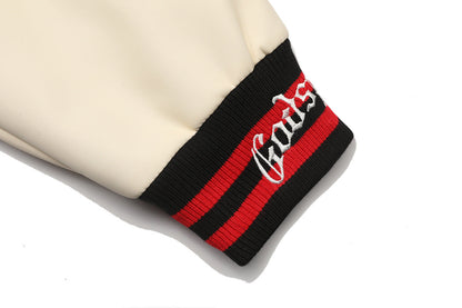 Godspeed Mankind Vs Ai Varsity Jacket Black/red